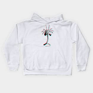 Retro 3D Glasses Style - Xenomorph face hugger Kids Hoodie